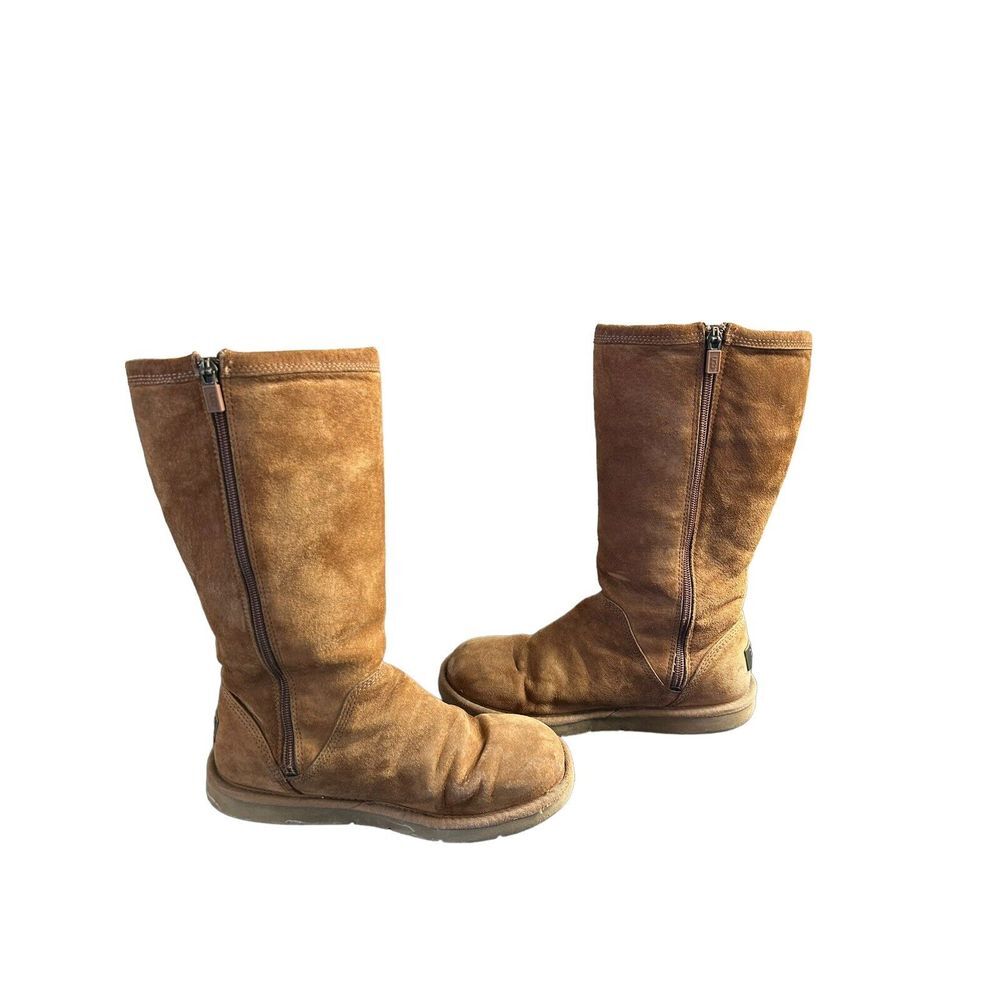 UGG Size 7 Women's Classic Tall II Zip Up Women's Boot Designer‎ BOHO Preppy